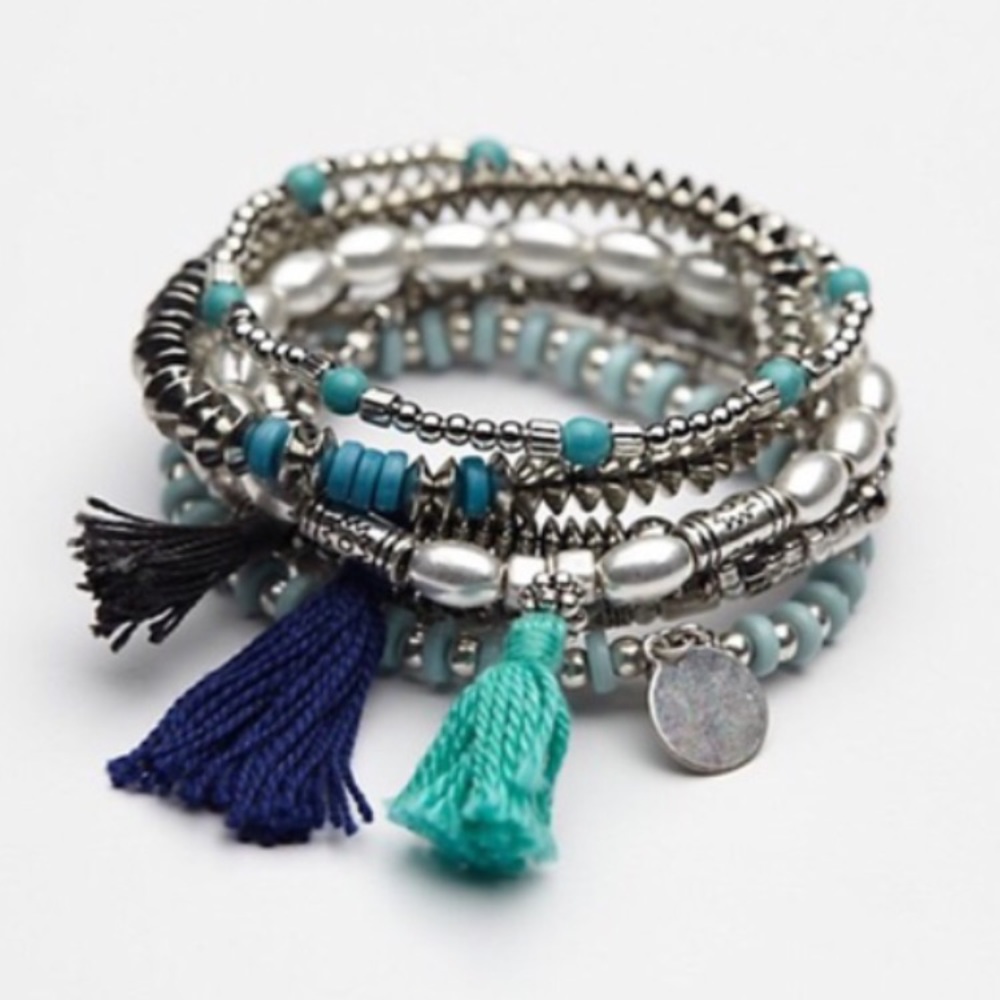 NWT Free People Mega Mantra Bracelet Set